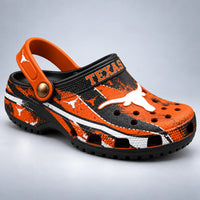 TEX Splatter Pride - Longhorn Clogs With Burnt-Orange Attitude
