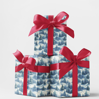 Enchanted Winter Forest Gift Wrap, Snowy Forest Wrapping Paper, Pine Tree Christmas Paper, Rustic Holiday Gift Wrap, Nature Winter Wrapping