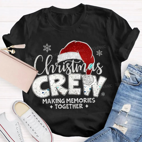 Making Memories Together Tee, Christmas Crew Shirt, Holiday Santa Hat Graphic T-Shirt, Matching Family Christmas Shirt, Group