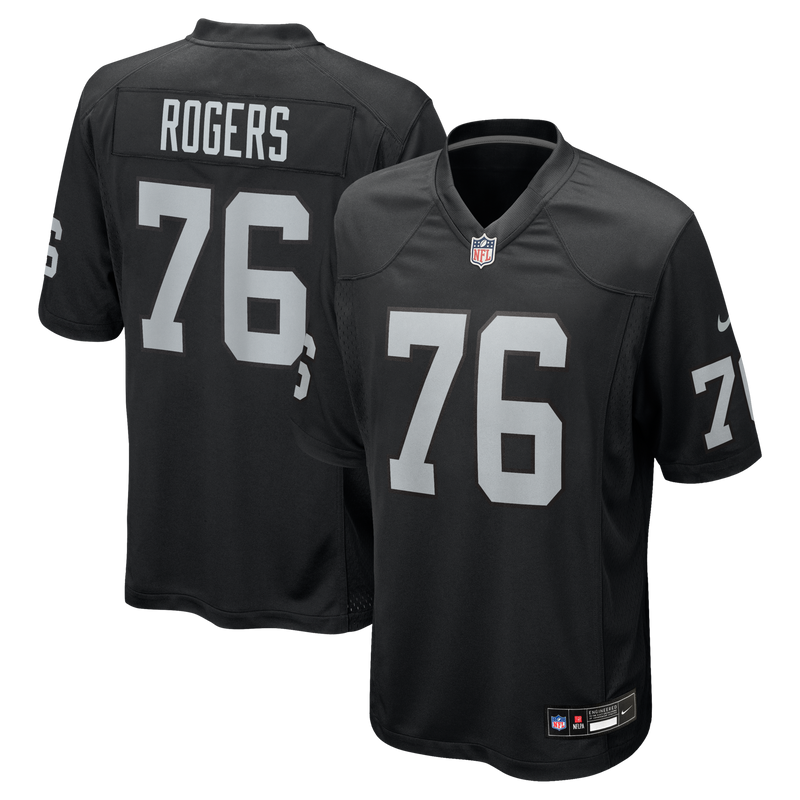 Las Vegas Raiders Caleb Rogers Black Team Game Jersey