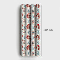 Cool Sunglasses Santa Gift Wrap, Aviator Santa Wrapping Paper, Vintage Airplane Santa Christmas Paper, Retro Aviation Gift Wrapping Paper