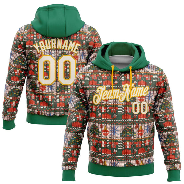 Personalized Name and Number Hoodie, Custom Christmas Sweater Hoodie, Holiday Sports Fan Sweatshirt, Custom Xmas Pullover Hoo