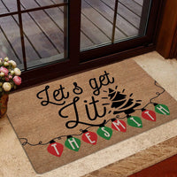 Custom Family Name Welcome Mat, Personalized Christmas Doormat, Non-Slip Holiday Entry Rug, Winter Front Door Mat, Xmas Housewarming Present
