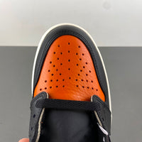 High Top Sneakers, White Black Orange Colorway, Lace Up Design, Casual Gift for Sneaker Fans