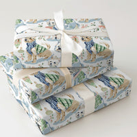 Watercolor Yorkie and Westie Holiday Gift Wrap, Dog Christmas Wrapping Paper, Puppy Dog Lover Present Paper, 90 GSM Fine Art Wrap Roll