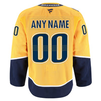 Nashville Predators Gold Home Authentic Pro Custom Jersey