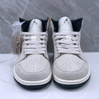 Mid Top Sneakers, Gray Brown Colorway, Lace Up Design, Casual Gift for Sneaker Fans