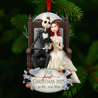 Romantic Personalized Keepsake, Couple Christmas Ornament, Holiday Tree Hanging Decor, Anniversary Present for Couple
