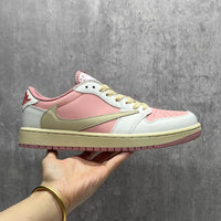 Low Top Sneakers, Pink Colorway, Reverse Hook Design, Lace Up Design, Casual Gift for Sneaker Fans