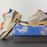 Low Top Sneakers, Blue White Red Colorway, Leather Footwear, Lace Up Design, Casual Gift for Sneaker Fans