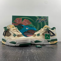 Distressed Sneakers, White Green Colorway, Lace Up Design, Distressed Finish, Casual Gift for Sneaker Fans