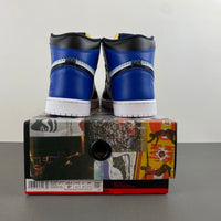 High Top Sneakers, White Black Blue Colorway, Lace Up Design, Casual Gift for Sneaker Fans