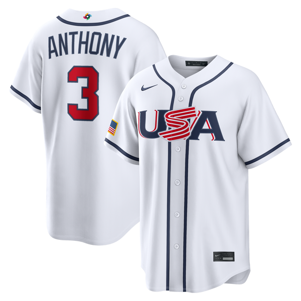 USA Baseball Roman Anthony White 2026 World Baseball Classic Home Stadium Jersey