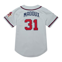 Atlanta Braves Greg Maddux Gray 1995 Throwback Authentic Jersey