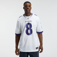 Baltimore Ravens Lamar Jackson White Game Jersey