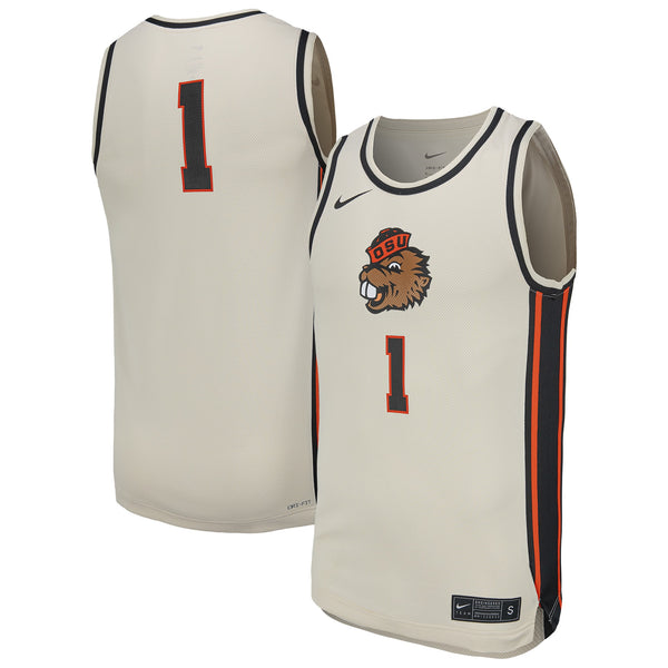 Natural Oregon State Beavers Replica Basketball Jersey