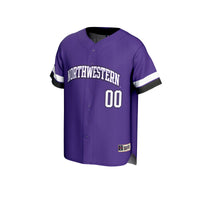 Northwestern Wildcats NIL Pick-A-Player Lightweight Collegiate Baseball Fashion Jersey - Purple