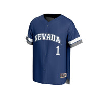 #1 Nevada Wolf Pack Lightweight Collegiate Baseball Fashion Jersey - Navy