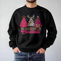 Western Cowgirl Leopard Tree Crewneck, Howdy Christmas Sweatshirt, Rodeo Country Holiday Sweater, Southern Christmas Festive Pullover