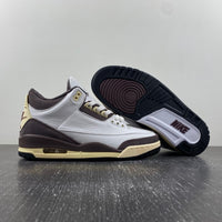 Low Top Sneakers, White Brown Colorway, Lace Up Design, Casual Gift for Sneaker Fans