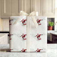 Snowboard Christmas Wrapping Paper, Snowboarding Santa Wrapping Paper, Extreme Sports Holiday Gift Wrap, Winter Sports Gift Wrapping Paper