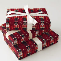 Red Soldier Holiday Gift Wrap, Nutcracker Christmas Wrapping Paper, Nutcracker Ballet Wrapping Paper, Traditional Xmas Gift Wrapping Paper