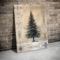 Rustic Winter Forest Canvas Wall Art, Snowy Pine Tree Canvas Print, Snowy Landscape Canvas, Holiday Christmas Wall Art, Cabin Decor Present