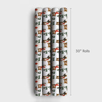 Sheltie Dog Gift Wrap Roll, Shetland Sheepdog Christmas Wrapping Paper, Winter Holiday Wrapping Paper, Adorable Puppy Christmas Gift Wrap