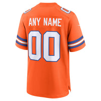Denver Broncos Orange Mile High Collection 1977 Throwback Custom Game Jersey
