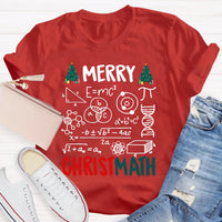 Humorous Christmas Math Pun Tee, Merry Christmath Math Teacher T-Shirt, Holiday Math Teacher Shirt, Adorable Xmas Math Graphic Tee, Teacher Present