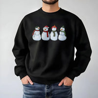 Whimsical Snowman Holiday Sweater, Adorable Snowman Sweatshirt, Winter Snowman Crewneck, Christmas Snowman Sweatshirt, Festive Holiday Present