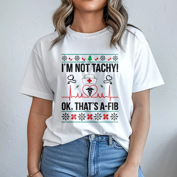 Medical Heartbeat Pun Shirt, Nurse Christmas T-Shirt, Adorable Nurse Holiday Graphic Tee, Nursing Student Tee, Healthcare Wor
