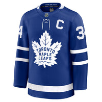 Toronto Maple Leafs Auston Matthews Blue Captain Patch Home Premium Jersey
