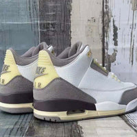 Low Top Sneakers, White Yellow Colorway, Lace Up Design, Casual Gift for Sneaker Fans