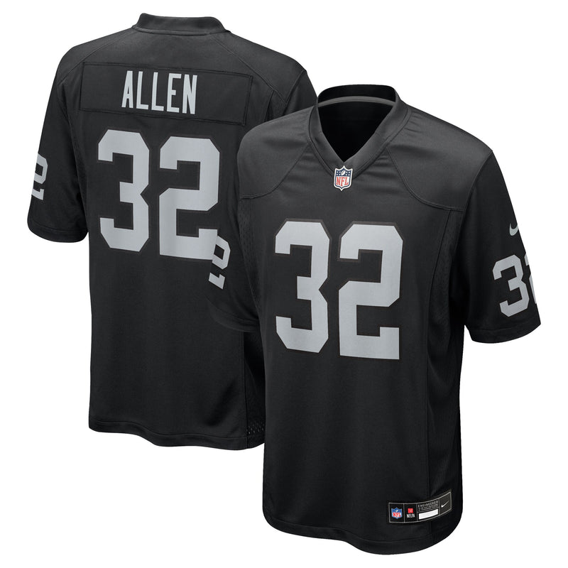 Las Vegas Raiders Marcus Allen Black Game Retired Player Jersey