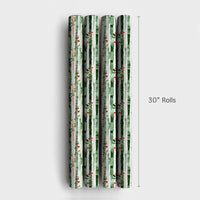 Watercolor Holiday Gift Wrap, Pink Green Striped Berry Wrapping Paper, Artistic Christmas Wrapping Paper, Festive Winter Present Gift Wrap