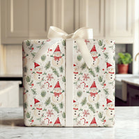Adorable Holiday Snowmen Gift Wrap, Watercolor Snowman Wrapping Paper, Candy Cane Winter Wrapping Paper, Festive Christmas Present Paper Roll