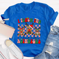 I Teach the Cutest Little Reindeers Shirt, Teacher Christmas T-Shirt, Humorous Holiday Educator Graphic Tee, Xmas Teacher Present