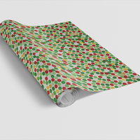 Red Green Confetti Gift Wrap, Festive Sprinkles Wrapping Paper, Modern Holiday Gift Wrapping Paper, Colorful Christmas Party Wrapping Paper