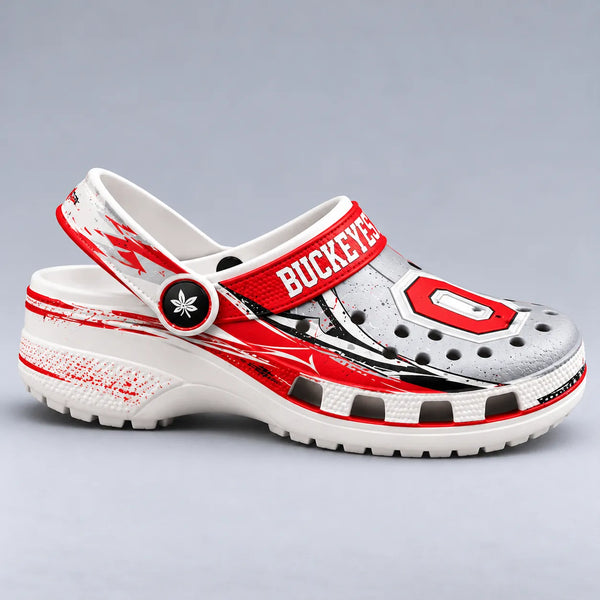 OSU Block O - Scarlet Streaks on a Clean Clog Silhouette - main