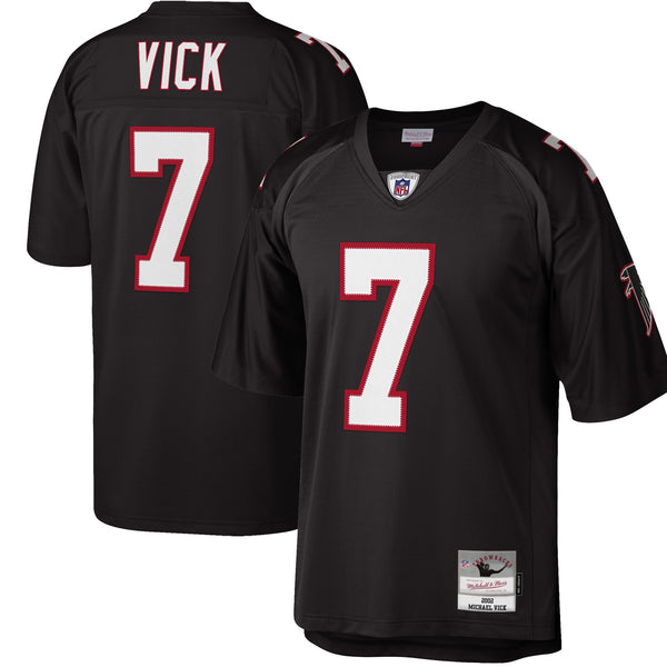 Atlanta Falcons Michael Vick Black Big & Tall 2002 Retired Player Replica Jersey