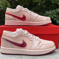 Low Top Sneakers, Pink Red Colorway, Valentine Design, Lace Up Design, Casual Gift for Sneaker Fans