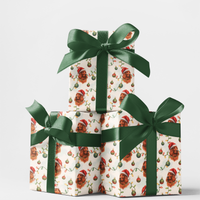 Irish Setter Holiday Gift Wrap, Irish Setter Christmas Wrapping Paper, Festive Santa Dog Wrapping Paper, Dog Lover Xmas Present Gift Wrap