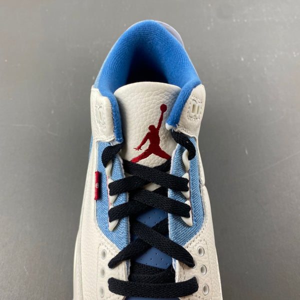 Retro Low Top Sneakers, Blue White Colorway, Leather Footwear, Lace Up Design, Casual Gift for Sneaker Fans