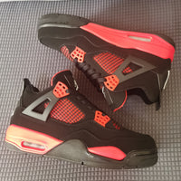 Retro Sneakers, Black Red Colorway, Lace Up Design, Casual Gift for Sneaker Fans