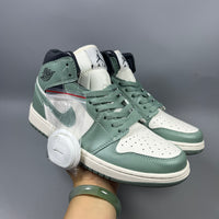 High Top Sneakers, Green Colorway, Lace Up Design, Casual Gift for Sneaker Fans