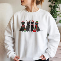 Festive Labrador Retriever Sweatshirt, Christmas Black Lab Sweatshirt, Holiday Dog Lover Sweatshirt, Adorable Xmas Dog Graphic Crewneck Present