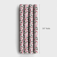 Watercolor Holly Farm Animal Gift Wrap, Christmas Pig Wrapping Paper, Holiday Pig Ornament Wrapping Paper, Adorable Botanical Pig Gift Wrap