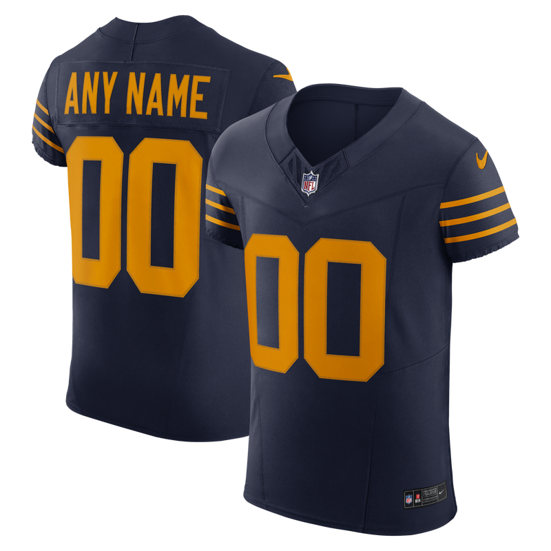 Green Bay Packers Navy Alternate Elite Custom Jersey