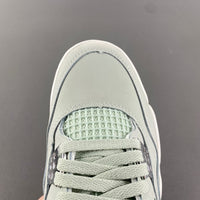 Low Top Sneakers, Green Silver Sail Colorway, Leather Footwear, Lace Up Design, Casual Gift for Sneaker Fans